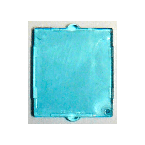 Trans-Light Blue Glass for Window 1 x 2 x 2 Flat Front