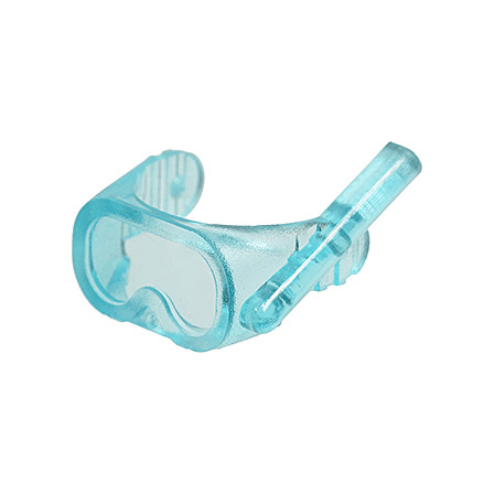 Trans-Light Blue Minifigure, Visor Scuba Diver Mask