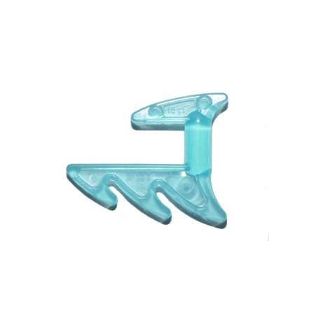 Trans-Light Blue Minifigure, Weapon Blade with Bar Handle and Spikes