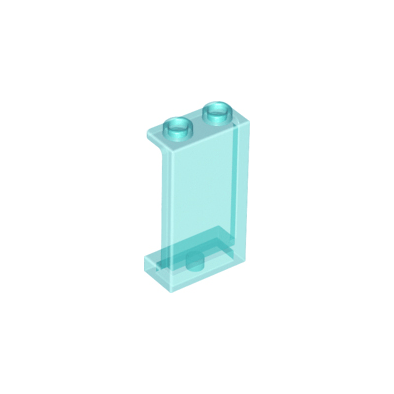 Trans-Light Blue Panel 1 x 2 x 3 with Side Supports - Hollow Studs