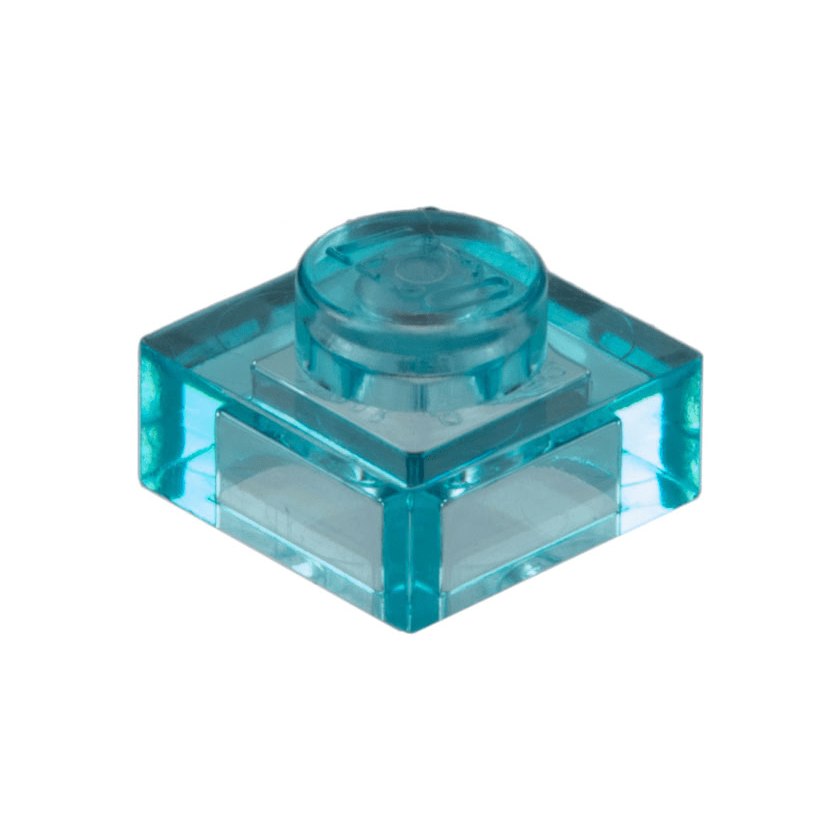 Trans-Light Blue Plate 1 x 1