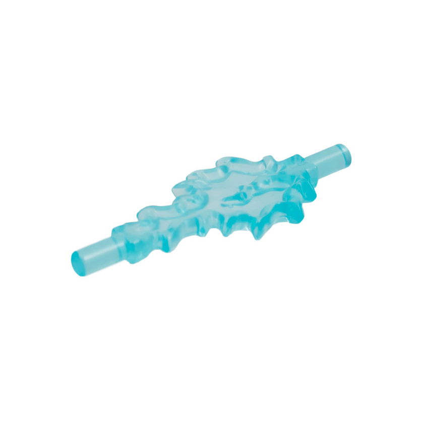 Trans-Light Blue Power Burst, Bolt Large with Bar Ends