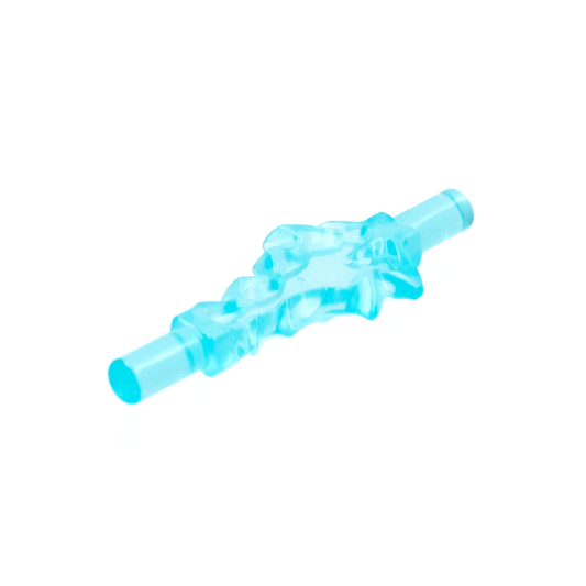 Trans-Light Blue Power Burst, Bolt Small with Bar Ends