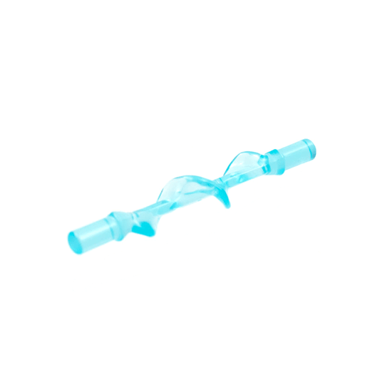 Trans-Light Blue Power Burst, Bolt Spiral with Bar Ends