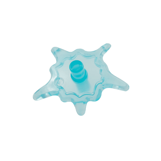 Trans-Light Blue Power Burst, Shield Small with Bar Ends
