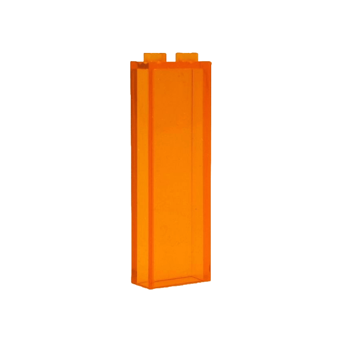 Trans-Orange Brick 1 x 2 x 5