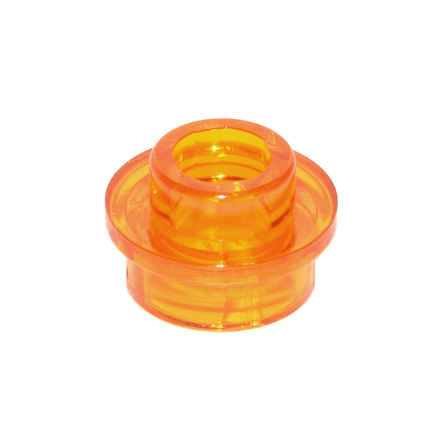 Trans-Orange Plate, Round 1 x 1 with Open Stud