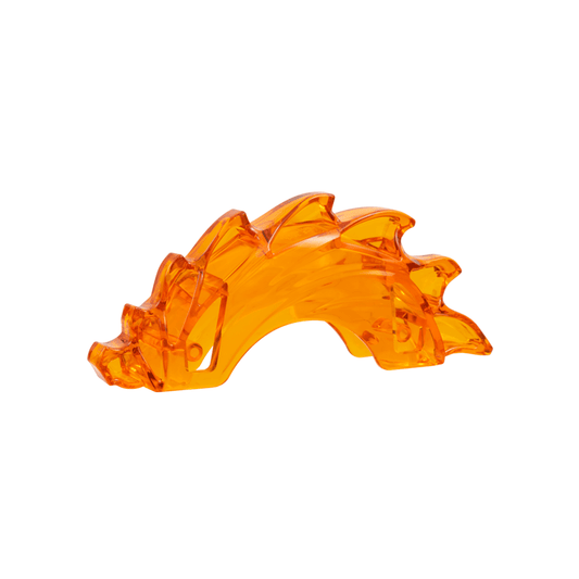 Trans-Orange Power Burst, Curved with Dragon Head and Spines