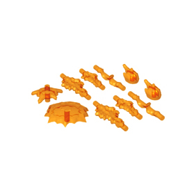 Trans-Orange Power Bursts, 10 in Bag Multipack