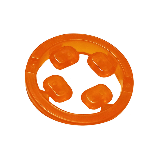 Trans-Orange Rock Faceted with Small Pin Infinity Stone , 4 on Sprue