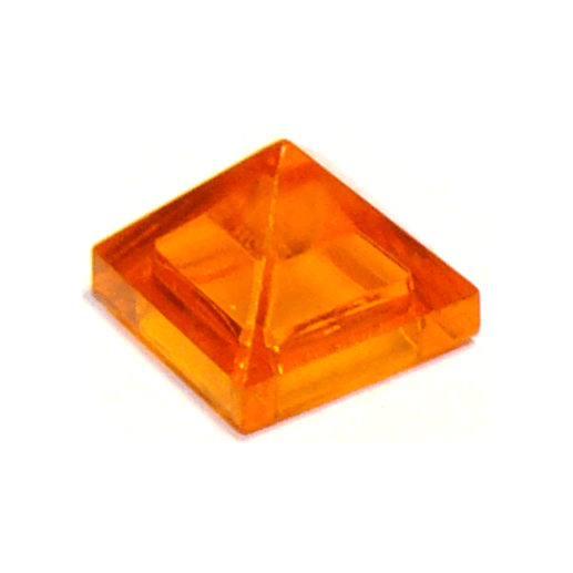 Trans-Orange Slope 45 1 x 1 x 2/3 Quadruple Convex Pyramid