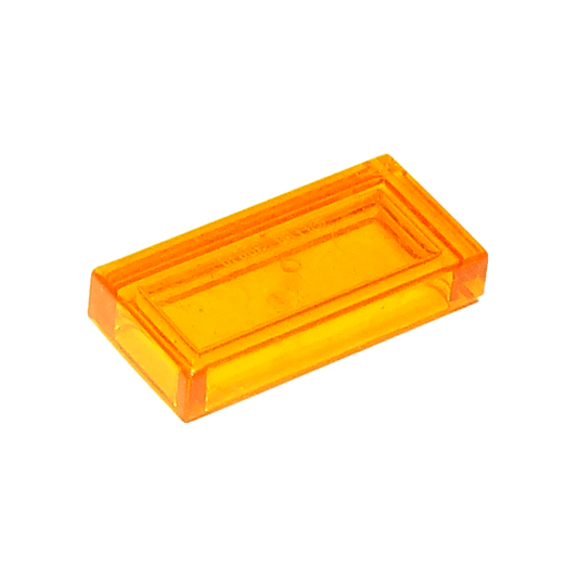 Trans-Orange Tile 1 x 2