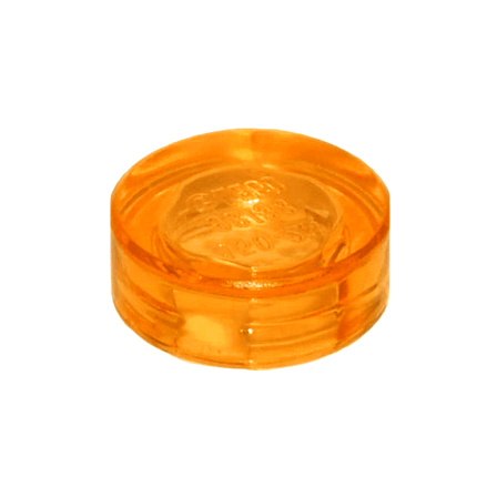 Trans-Orange Tile, Round 1 x 1
