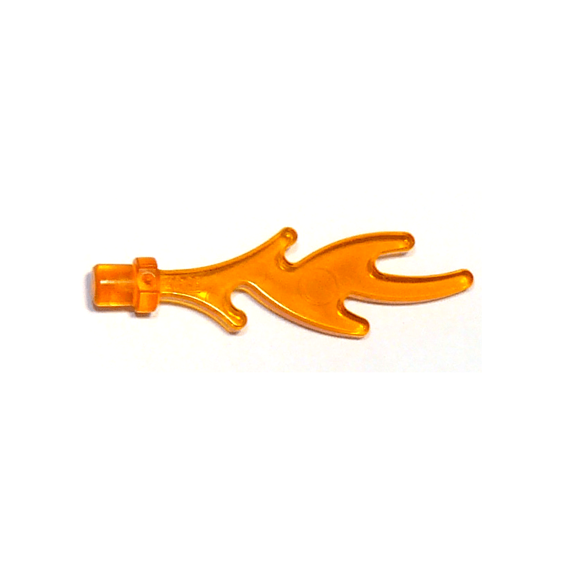 Trans-Orange Wave Rounded Straight with Bar End Castle Dragon Flame / Seaweed / Water