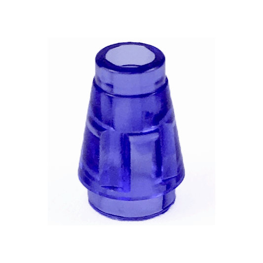 Trans-Purple Cone 1 x 1 with Top Groove