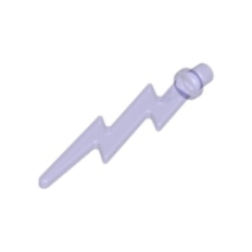 Trans-Purple Wave Angular Single with Bar End Lightning Bolt