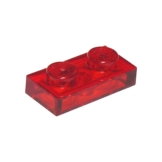 Trans-Red Plate 1 x 2
