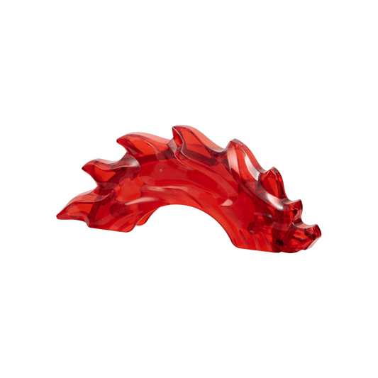 Trans-Red Power Burst, Curved with Dragon Head and Spines