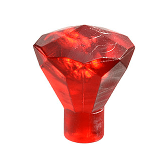 Trans-Red Rock 1 x 1 Jewel 24 Facet