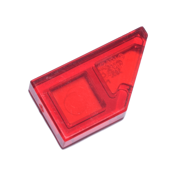 Trans-Red Tile, Modified 1 x 2 Wedge Right