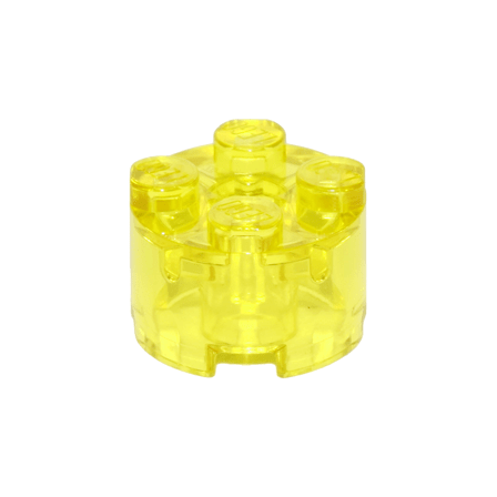 Trans-Yellow Brick, Round 2 x 2 with Axle Hole