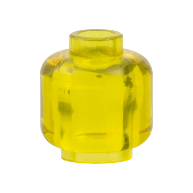 Trans-Yellow Minifigure, Head Plain