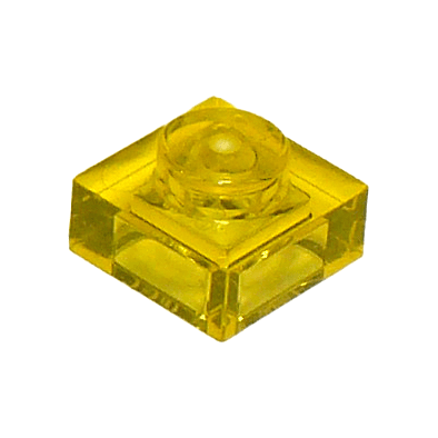 Trans-Yellow Plate 1 x 1