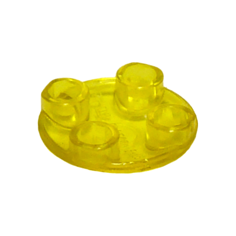 Trans-Yellow Plate, Round 2 x 2 with Rounded Bottom Boat Stud