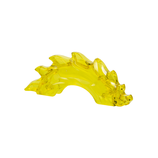 Trans-Yellow Power Burst, Curved with Dragon Head and Spines