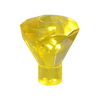 Trans-Yellow Rock 1 x 1 Jewel 24 Facet