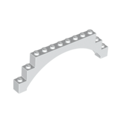 White Arch 1 x 12 x 3 Raised Arch with 5 Cross Supports