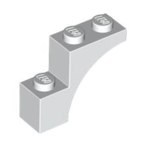 White Arch 1 x 3 x 2 with Flat End