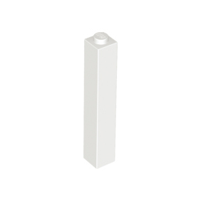 White Brick 1 x 1 x 5 - Solid Stud