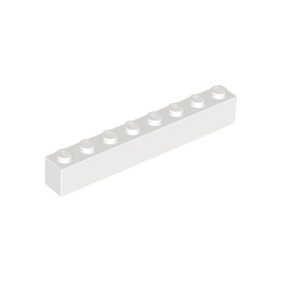 White Brick 1 x 8