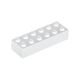 White Brick 2 x 6