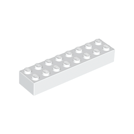 White Brick 2 x 8