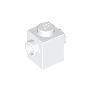 White Brick, Modified 1 x 1 with Studs on 2 Sides, Opposite