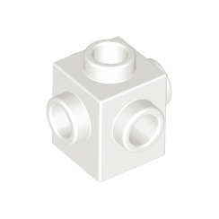 White Brick, Modified 1 x 1 with Studs on 4 Sides