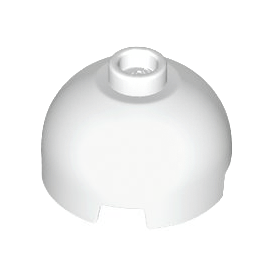 White Brick, Round 2 x 2 Dome Top