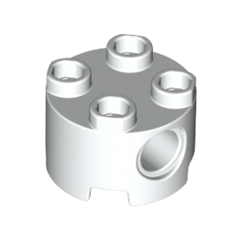 White Brick, Round 2 x 2 with Pin Holes
