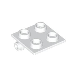 White Hinge Brick 2 x 2 Top Plate