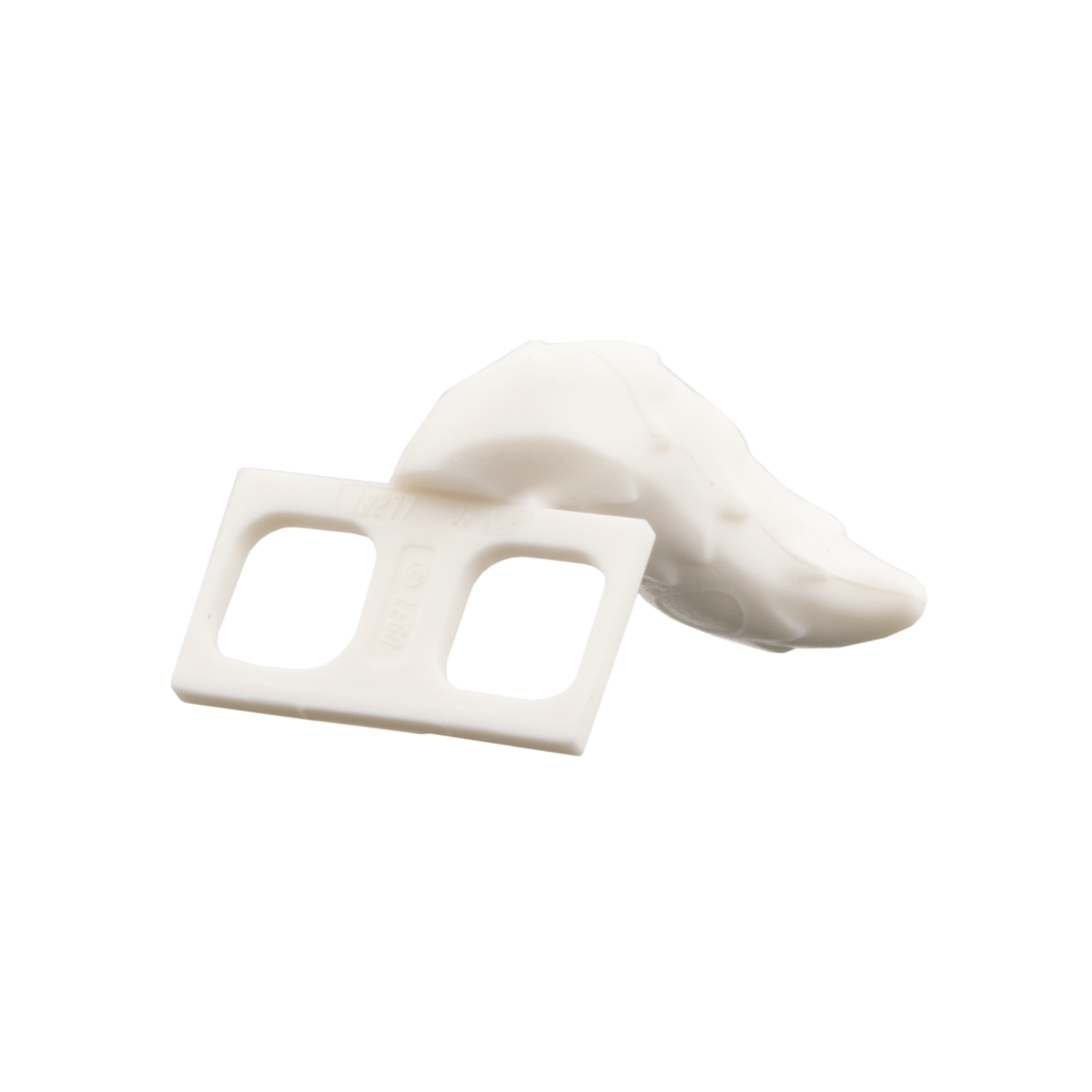 White Minifigure Costume Tail Fluffy - Flexible Rubber