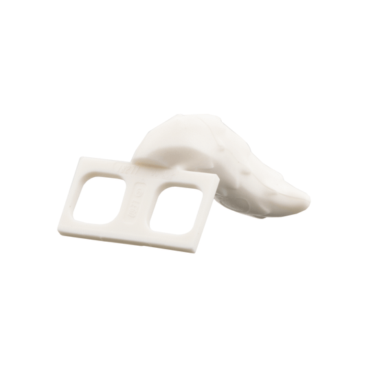 White Minifigure Costume Tail Fluffy - Flexible Rubber