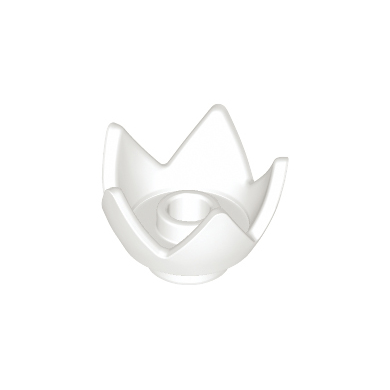 White Minifigure, Headgear Crown Eggshell with 5 Points and Center Stud