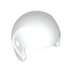 White Minifigure, Headgear Helmet Sports / Flight