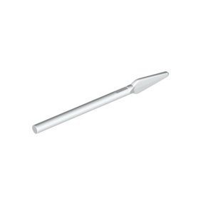 White Minifigure, Weapon Pike / Spear - Handle with Flat End