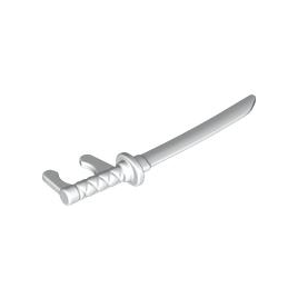 White Minifigure, Weapon Sword, Katana with Neck Bracket