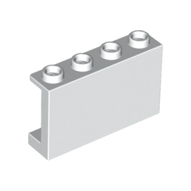 White Panel 1 x 4 x 2 with Side Supports - Hollow Studs