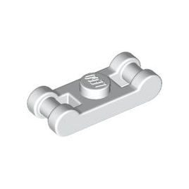 White Plate, Modified 1 x 1 with Bar Handles on Ends
