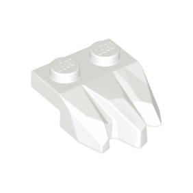 White Plate, Modified 1 x 2 with 3 Claws / Rock Fingers